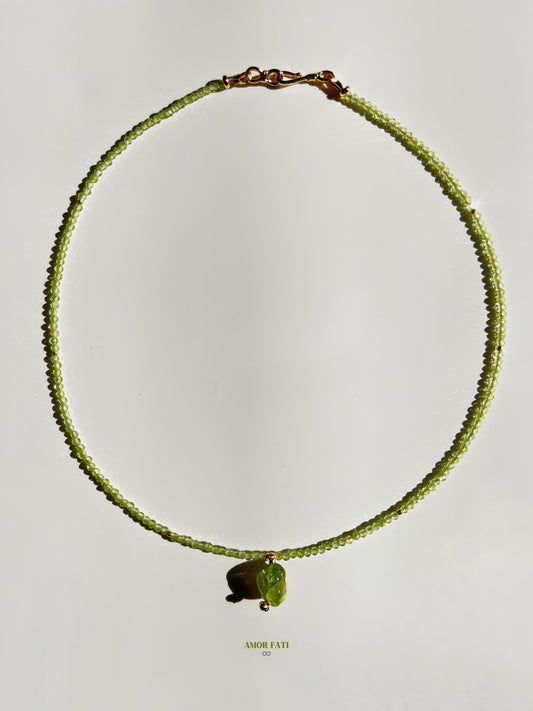 Green Peridot Necklace - August Birthstone